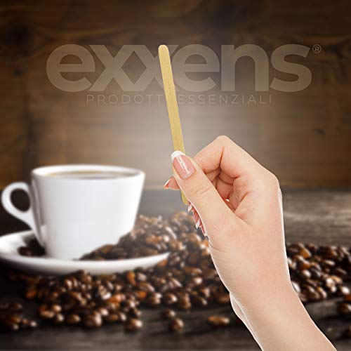 Exxens - Paletas de café biodegradables de madera, 500 unidades, palillos desechables para hacer café en vasos