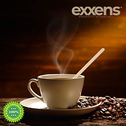 Exxens - Paletas de café biodegradables de madera, 500 unidades, palillos desechables para hacer café en vasos