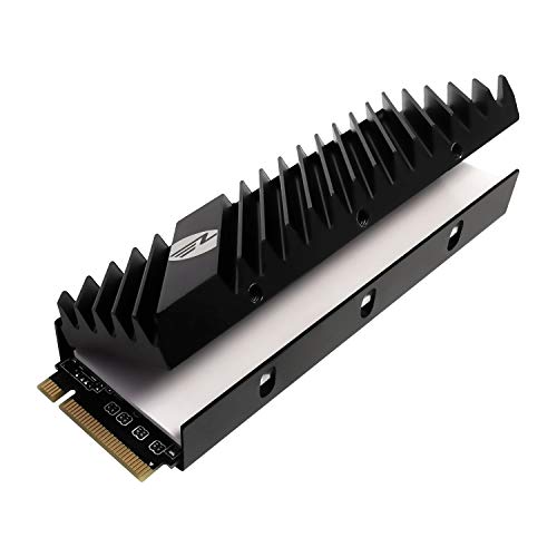 EZDIY-FAB M.2 2280 SSD, disipador de calor de doble cara, enfriador SSD de alto rendimiento para PCIE NVME M.2 SSD o SATA M.2 SSD- Negro