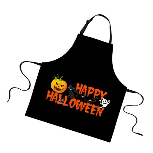 F Fityle 1 Unidad Delantal de Cocina de Halloween Utensilios de Cocinas Instalaciones de Comedor - Feliz halloween un, como se describe