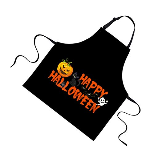 F Fityle 1 Unidad Delantal de Cocina de Halloween Utensilios de Cocinas Instalaciones de Comedor - Feliz halloween un, como se describe