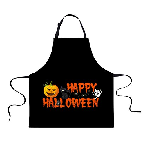 F Fityle 1 Unidad Delantal de Cocina de Halloween Utensilios de Cocinas Instalaciones de Comedor - Feliz halloween un, como se describe