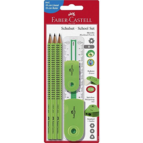 Faber-Castell 217066 - Juego Grip con regla y accesorios Sleeve.