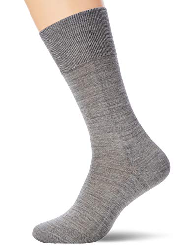 Falke No. 6 Finest Merino & Silk M SO Calcetines, Hombre, Gris (Light Grey Melange 3388), 43-44