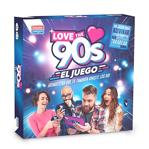 Falomir 90´S Love The 90's, Juego de Mesa, Family & Friends, Color Azul, 27x27x6.5 (1)