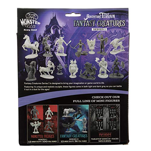 Fantasy Creatures Action Figure Playset - 90pc Monster Battle Novelty Toy Collection (Includes Dragons, Wizards, Orcs, and more) - Perfect for D & D Gaming