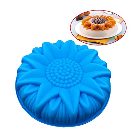 FantasyDay Premium Antiadherente Moldes para Tartas, Moldes de Silicona para Caramelos, Chocolate, Hornear, Tarta, Galletas, Jabón, Hielo - Antiadherente Apto para Lavavajillas Y Microondas - Girasol