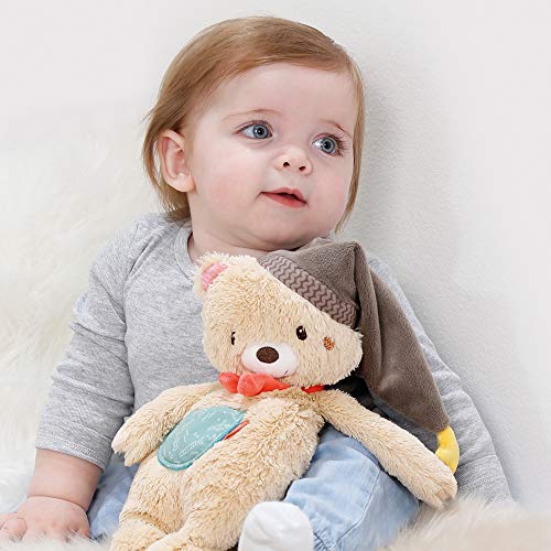 Fehn – Oso de peluche suave para agarrar, sentir y achuchar, para bebés y niños pequeños a partir de 0 meses multicolor Oso, Bruno