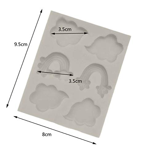 FEJK Sugarcraft DIY Herramientas de decoración de Pasteles Forma de Nube de arcoíris Cortador de Fondant Herramientas de Pastel Galleta Galleta Molde de Pastel Artesanal