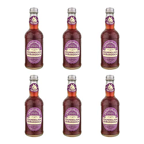 Fentimans - Botella de cristal (275 ml, 6 unidades), diseño de diente de león y bardana