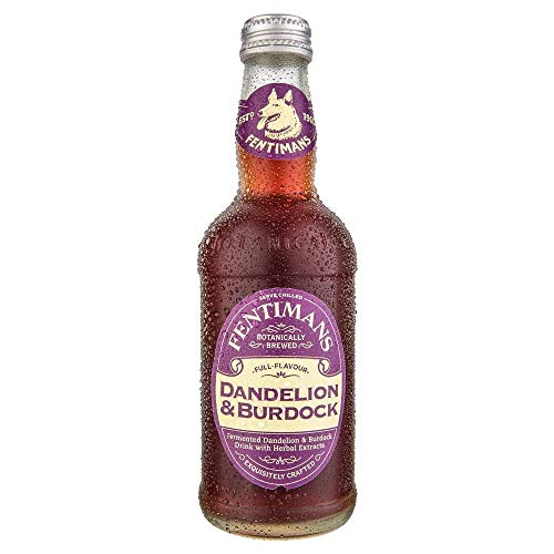 Fentimans – Dandelion & Bardana Botella de vidrio 275 ml – Paquete de 24