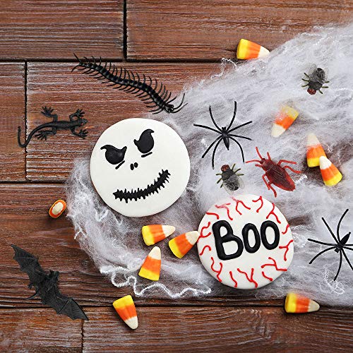 FEPITO 160 PCS Plástico Halloween Arañas Cucarachas Escorpiones Ratas Geckos Ciempiés Moscas Murciélagos Realista Insectos Juguetes Broma Novedad para Halloween Decoraciones