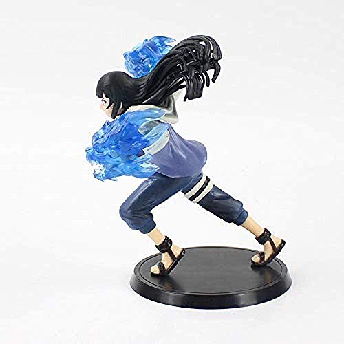 FFJD Anime Naruto Shippuden Hinata Hyuga Uzumaki Figura de Juguete Suave Entrepierna Doble león puños Hinata Modelo muñeca sin Caja-con Caja-con Caja