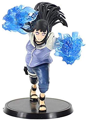 FFJD Anime Naruto Shippuden Hinata Hyuga Uzumaki Figura de Juguete Suave Entrepierna Doble león puños Hinata Modelo muñeca sin Caja-con Caja-con Caja