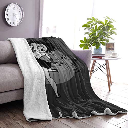 fgjfdjj Manta cómoda de Baile Betty Boop - Ultra Suave y esponjosa - Mantas de Felpa para sofá Cama y Sala de Estar - Otoño Invierno