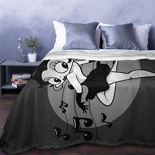 fgjfdjj Manta cómoda de Baile Betty Boop - Ultra Suave y esponjosa - Mantas de Felpa para sofá Cama y Sala de Estar - Otoño Invierno