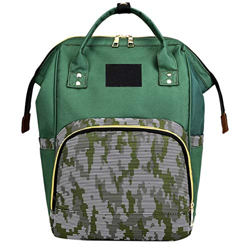 fhdc Mochila Mochila De Momia Oxford Serpentine Pañal Bolsas De Biberón Bolsa De Bebé De Gran Capacidad Mochila De Viaje Enfermería   Verde