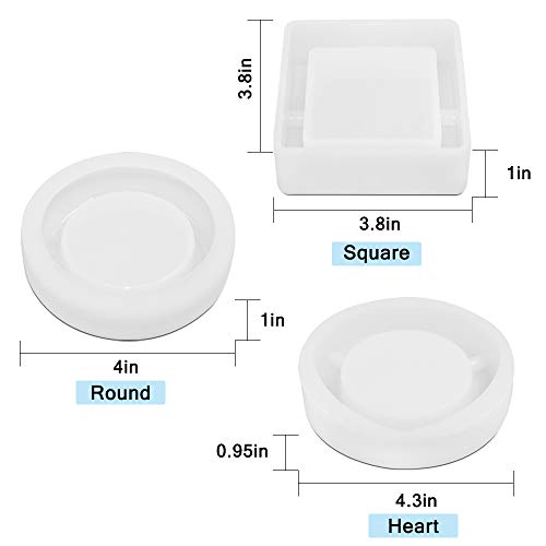 FineGood - Moldes de resina para cenicero, molde de silicona para resina epoxi, molde de silicona