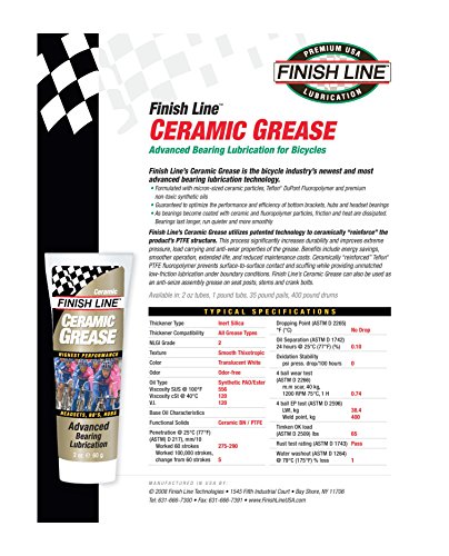 Finish Line Grease Grasa cerámica, Hombres, Blanco, 60gr