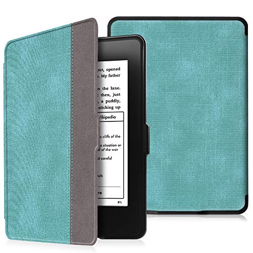 Fintie SlimShell Funda para Kindle Paperwhite - La Más Delgada y Ligera Carcasa de Cuero Sintético con Función de Auto-Reposo/Activación (No se Adapta a 10.ª generación 2018), Verde Menta