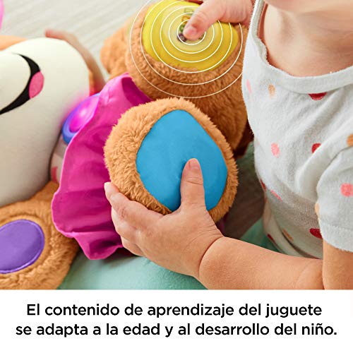 Fisher-Price - Ríe y Aprende - Perrita primeros descubrimientos - juguetes bebe 6 meses - (Mattel FPP55)