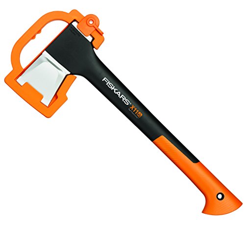 Fiskars Hacha, 1,1 kg, Estuche incluido, Longitud: 44 cm, Negro/Naranja, X11–S, 1015640