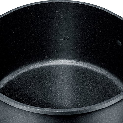 Fissler luno / Olla de aluminio (4,9 litros, Ø 24cm) con tapa de acero inoxidable, revestimiento antiadherente, para todo tipo de cocinas - también de inducción