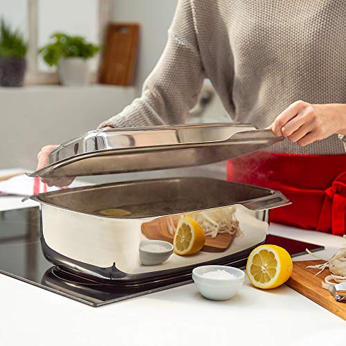 Fissler magic edition / Sartén multiasador (7 litros, 36 cm), también se puede utilizar como sartén, cazuela y sartén de servicio, horno y lavavajillas (hasta 230°)