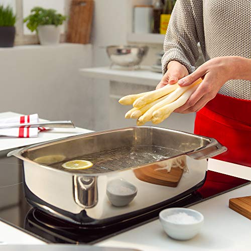 Fissler magic edition / Sartén multiasador (7 litros, 36 cm), también se puede utilizar como sartén, cazuela y sartén de servicio, horno y lavavajillas (hasta 230°)