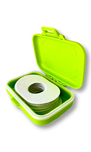 FixTape Sensor-Tape Box Freestyle Libre 1 & 2 I parche autoadhesivo para sensor de glucosa de alto confort de uso I agradable en piel e impermeable diseños modernos I Caja verde I 30pcs. Blanco