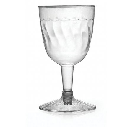 Flairware - Juego de 40 copas de vino de plástico, transparentes, 140 ml