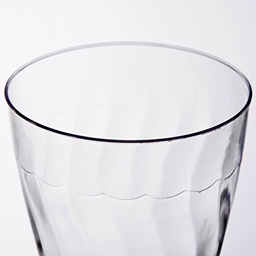 Flairware - Juego de 40 copas de vino de plástico, transparentes, 140 ml