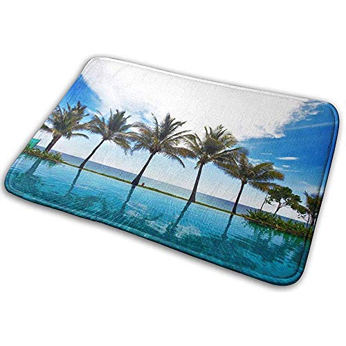 F.L.OPOPO Bath Mat Reflexiones de Las Palmas Alfombrilla de baño Alfombrilla Antideslizante Alfombrillas para el baño Alfombra para Interior al Aire Libre, 50X80 cm