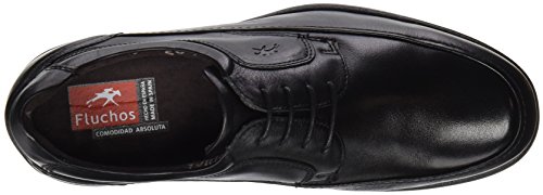 Fluchos Luca, Zapatos de Cordones Derby para Hombre, Negro (Negro 000), 43 EU