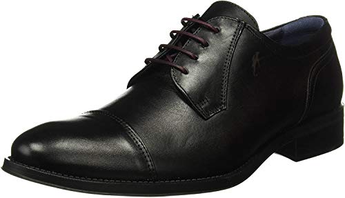 Fluchos Luca, Zapatos de Cordones Derby para Hombre, Negro (Negro 000), 43 EU