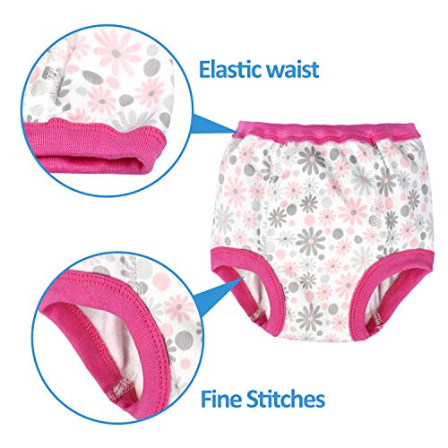 Flyish – Pantalones de entrenamiento para bebé, ropa interior para niños pequeños orinales de entrenamiento para el baño Niña 4 piezas 110 cm