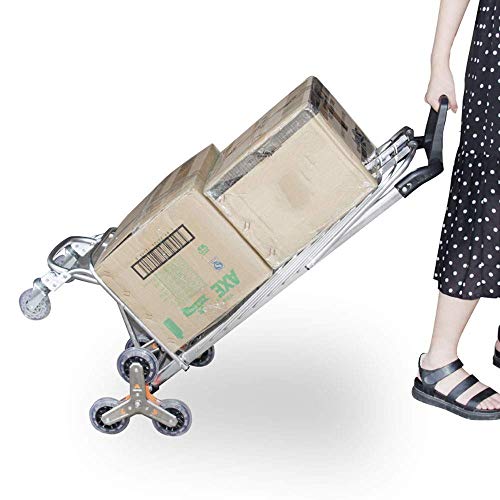 Folding Shopping Cart, Collapsible Grocery Cart, Portable Stair Climbing Utility Cart with Swivel Wheel and Waterproof Canvas Bag, 35L Large Capacity (Utility Cart W/Bag)