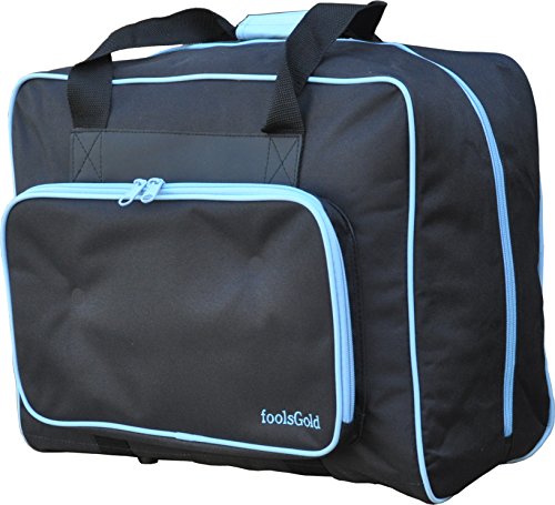 foolsGold Bolsa Acolchada para Transportar la Máquina de Coser - Negro/Azul