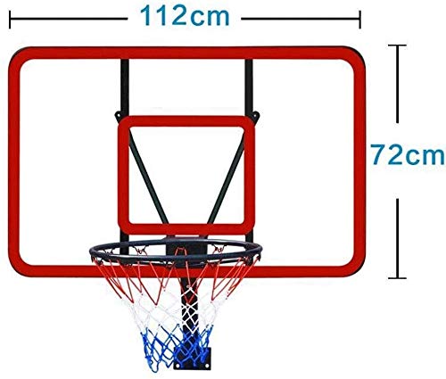 FQCD Exterior del aro de Baloncesto con el Sistema del Tablero Trasero de Baloncesto for Adultos Inicio, montado en la Pared de Baloncesto Stand, Tablero de PC Transparente