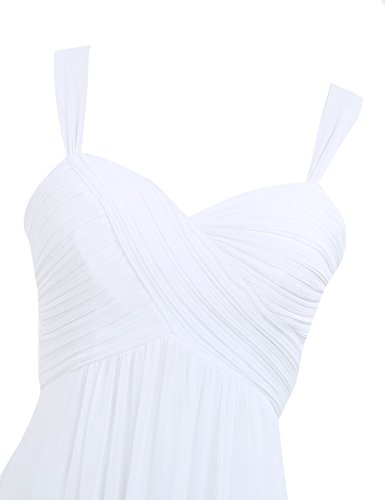 Freebily Vestido Elegante de Boda Fiesta Cóctel para Mujer Dama de Honor Vestido Largo Verano Blanco 40