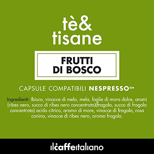 FRHOME - 50 Cápsulas de Tisana compatibles Nespresso - Tisana Frutos Rojos - Il Caffè italiano