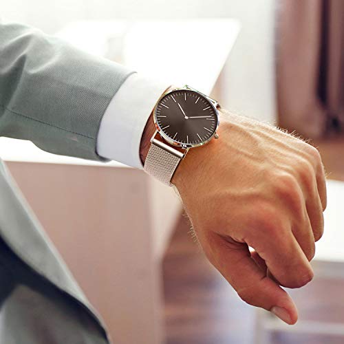 Fullmosa 【2020 Nuevo】 Correa de Reloj, Correa de Repuesto de Malla de Acero Inoxidable para Reloj (Samsung Gear s3s2 / ASUS Zenwatch/Huawei Watch etc.) Oro, 18mm