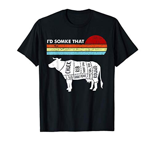 Fumaría esa vaca BBQ Regalo a la parrilla BBQ divertido Camiseta