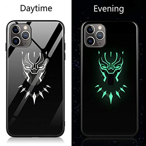 Funda de cristal luminosa para iPhone 6, 6S, 7, 8 Max, X, XR, XS Max, 11, 11 Pro, 11 Pro Max, diseño con impresiones de personajes de Los Vengadores y otros personajes de Marvel