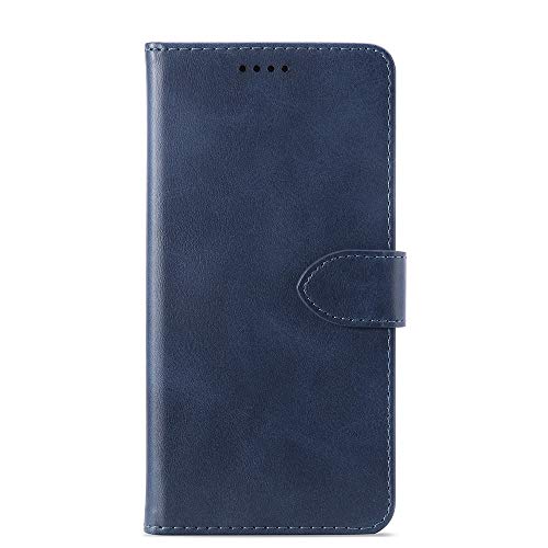 Funda Protectora de Piel de Vaca Becerro Textura Horizontal Flip Funda de Cuero for Moto G7 de alimentación (versión Europea), con el sostenedor y Ranuras for Tarjetas y Monedero (Amarillo/Azul/ro