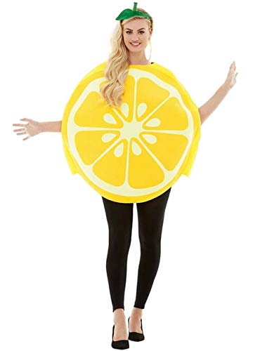 Funidelia | Disfraz de limón para Hombre y Mujer Talla Talla única ▶ Fruta, Comida - Amarillo, Túnica y Diadema