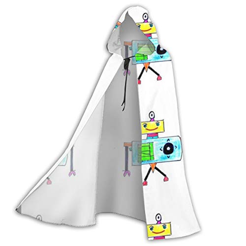 Funny Club Cgm Robot Ladies Cloak Cape Womens Cloak with Hood 59inch For Christmas Halloween Cosplay Costumes