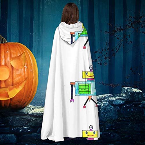 Funny Club Cgm Robot Ladies Cloak Cape Womens Cloak with Hood 59inch For Christmas Halloween Cosplay Costumes
