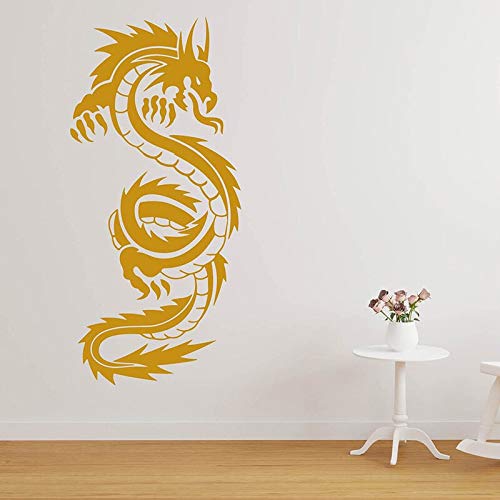 FXBSZ Personalizable dragón decoración vinilo pegatinas de pared decoración del hogar pegatinas de pared sala de estar dormitorio decoración pegatinas de pared azul claro 50 cm x 107 cm