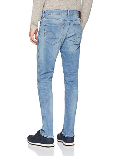 G-STAR RAW 3301 Slim Fit Jeans Vaqueros, Light Indigo Aged, 44W / 40L para Hombre